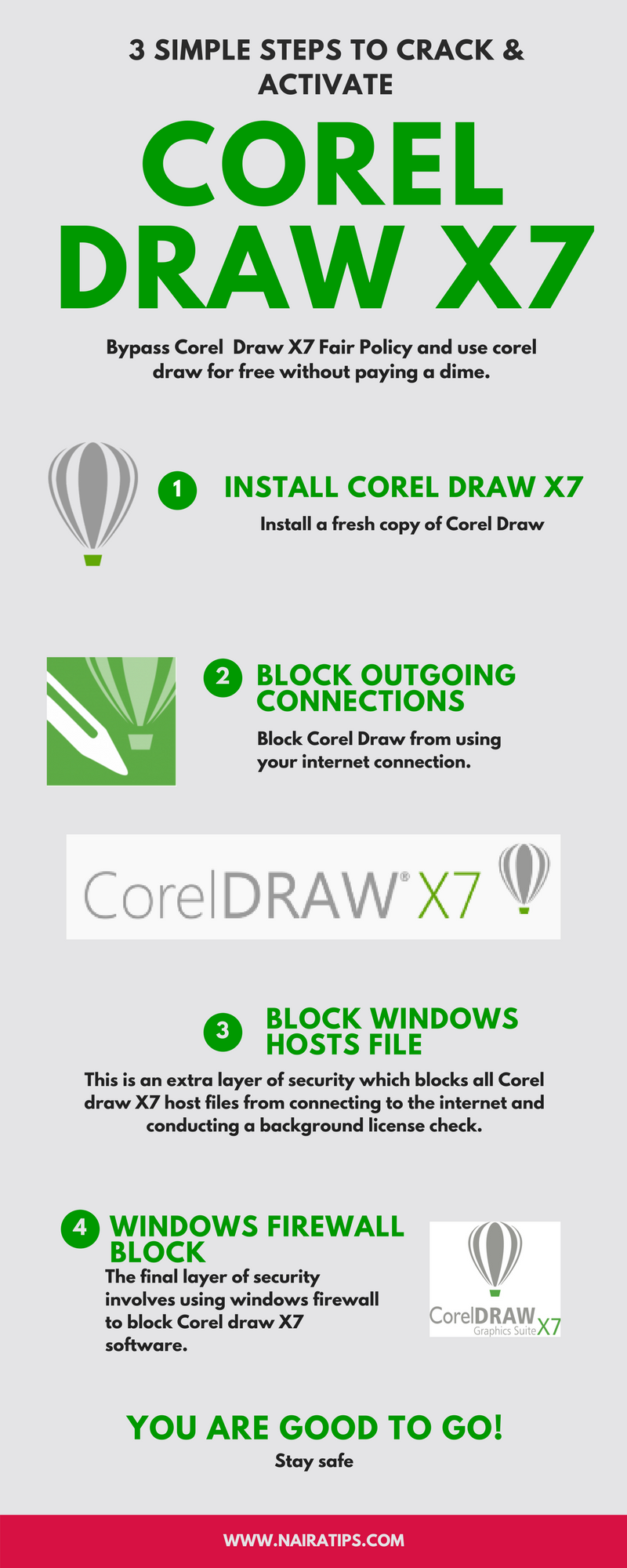 How to crack corel draw x7